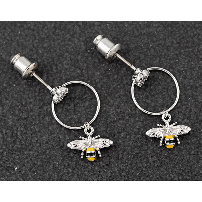 Equilibrium Ring Handpainted Bee Earrings