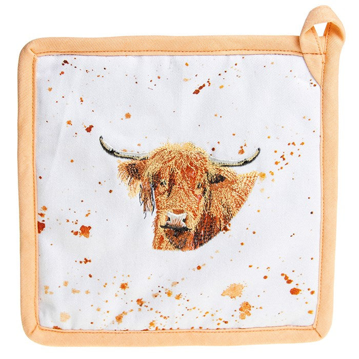 Bree Merryn Highland Cow Organic Single Pot Holder