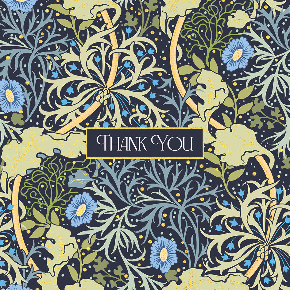 The Heritage Press 'Thank You' William Morris Style Greetings Card