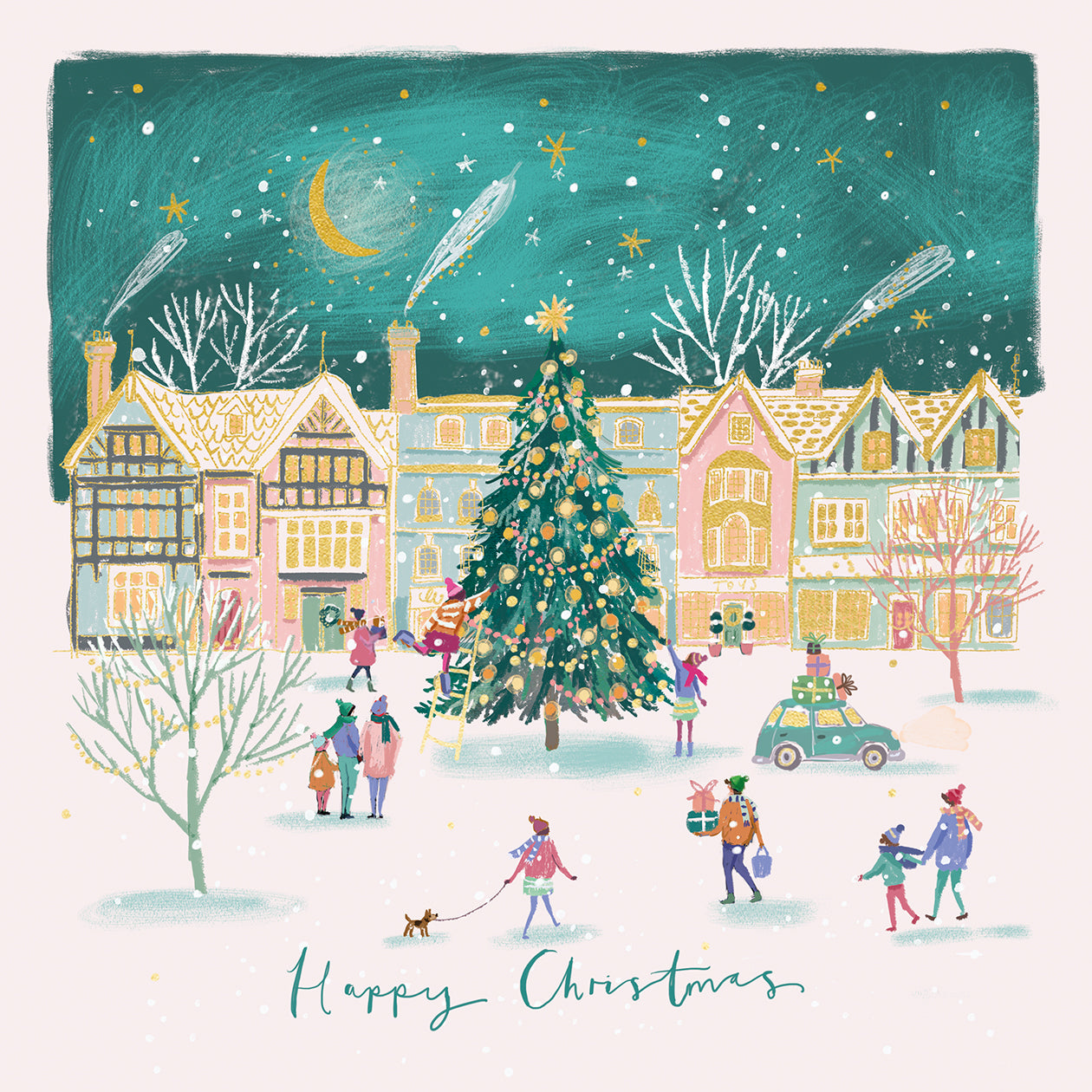 'Christmas Village' Pack of 10 Charity Christmas Greetings Cards