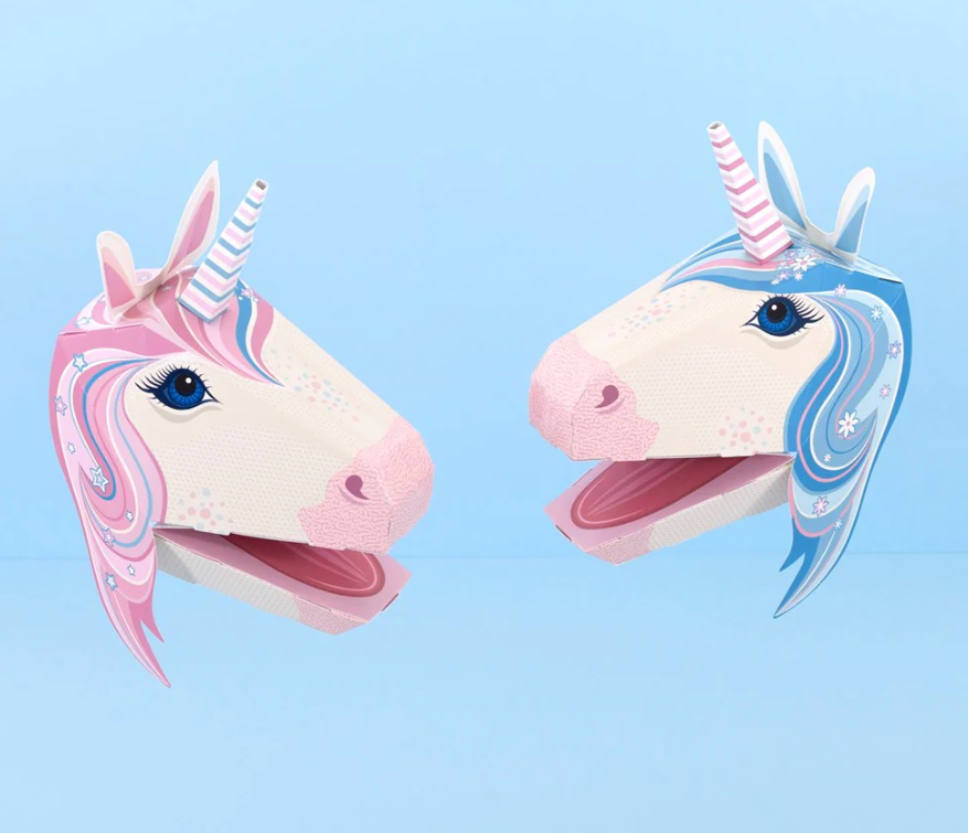 Unicorn Paper Puppets Craft Kit Clockwork Soldier Kids Crafts