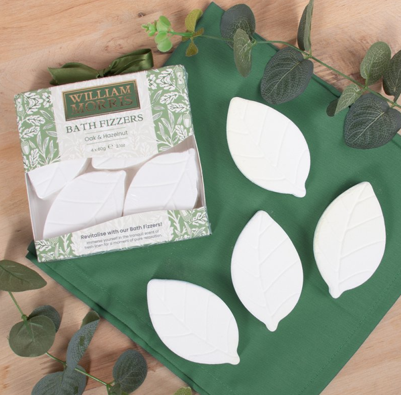 William Morris Bath Fizzers Gift Set Oak & Hazelnut