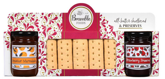Bramble Foods All Butter Shortbread & Preserves Gift Set
