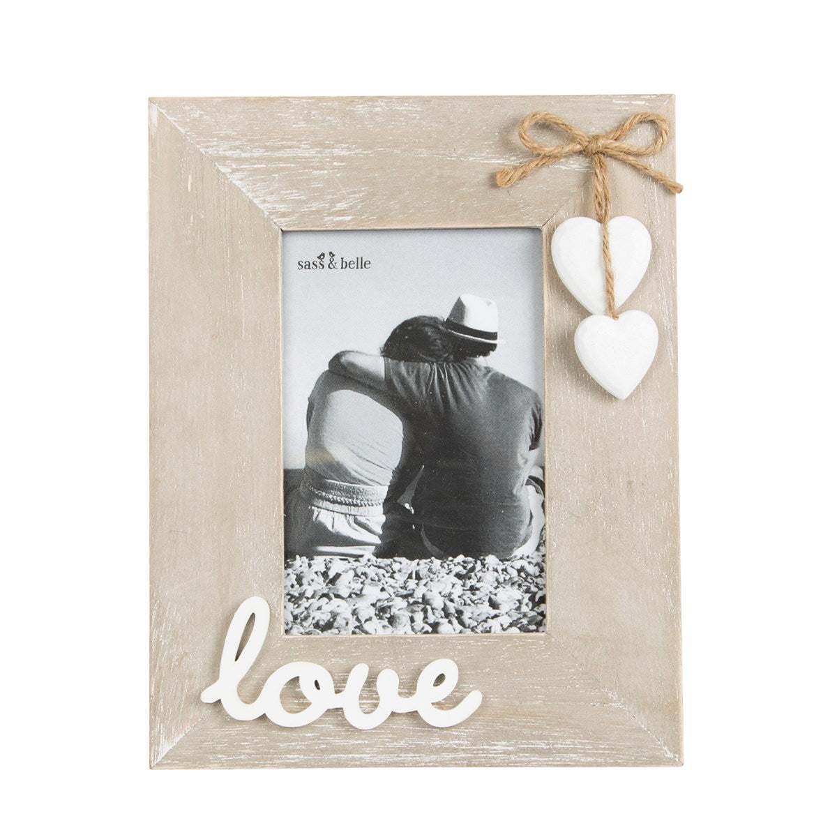 Sass & Belle Ashley Farmhouse Shabby Chic 'Love' Photo Frame