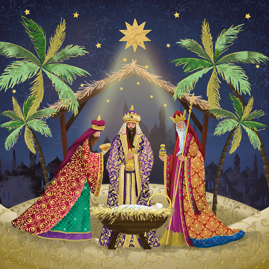 'In The Stable' Pack of 10 Charity Christmas Greetings Cards