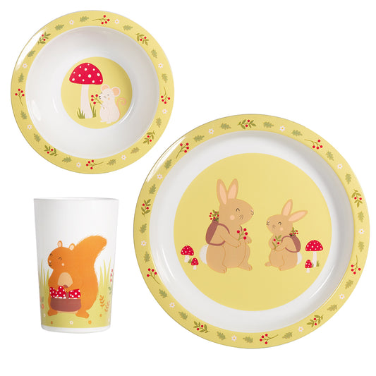 Sass & Belle Garden Friends Kids 3 Piece Tableware Set