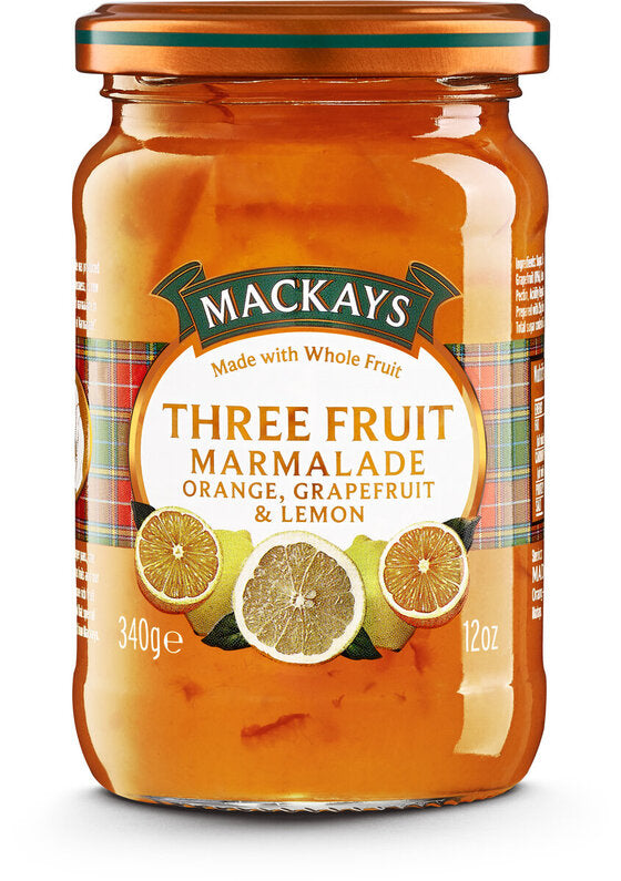 Mackays Three Fruit Marmalade - Orange, Grapefruit & Lemon 340g
