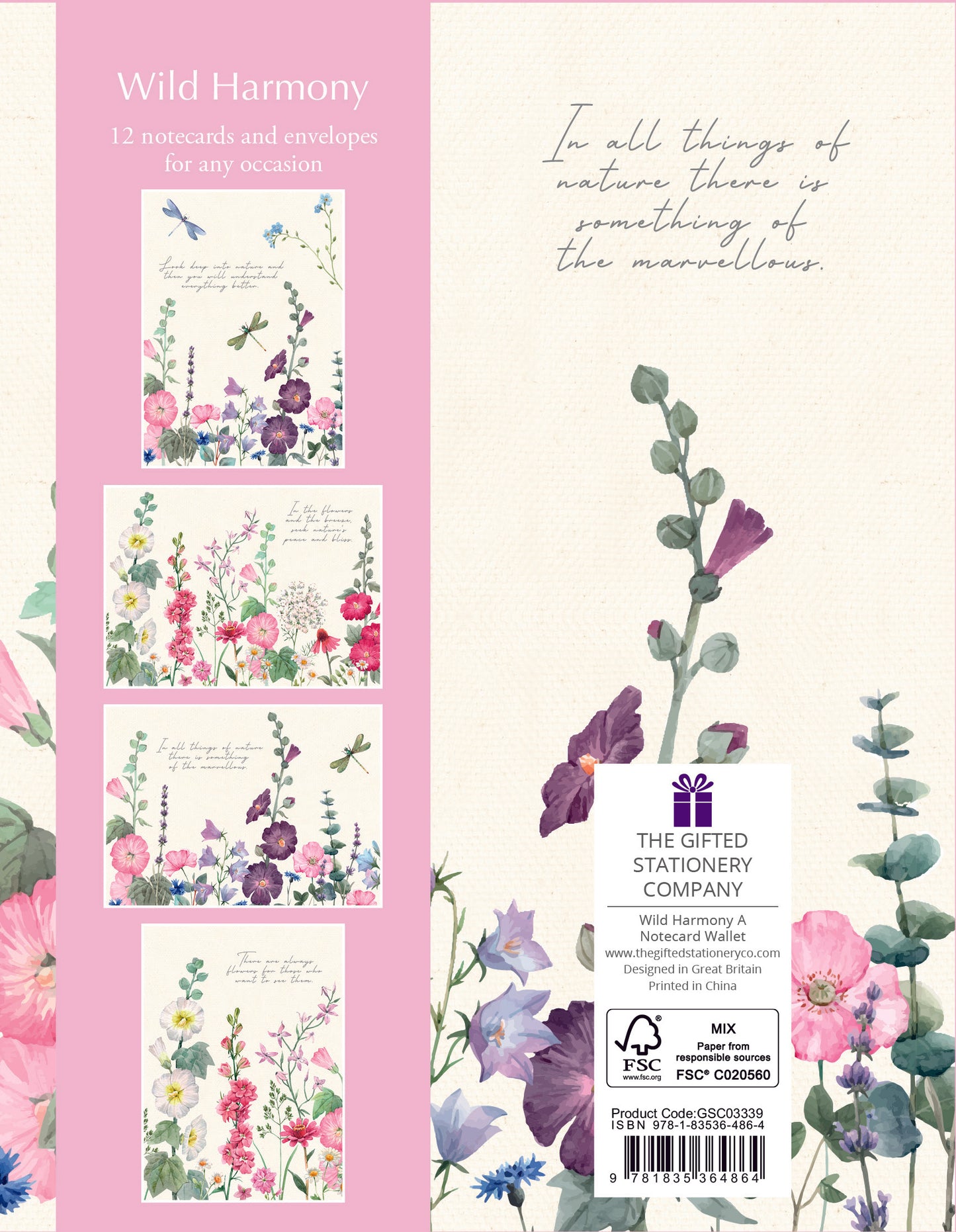 The Gifted Stationery Co. Wild Harmony Floral Notecard Wallet