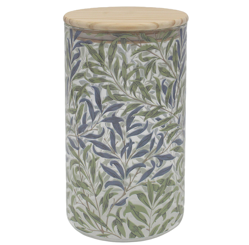 Leonardo Collection William Morris Willow Bough Glass Large Storage Canister 1500ml