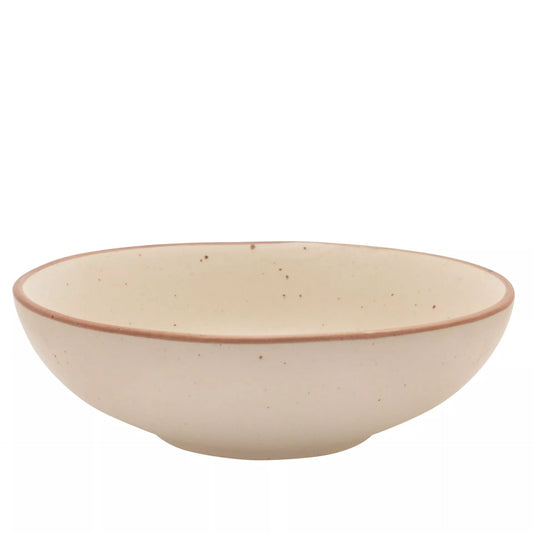 Hestia Beige Speckle 8" Deep Stoneware Soup Bowl