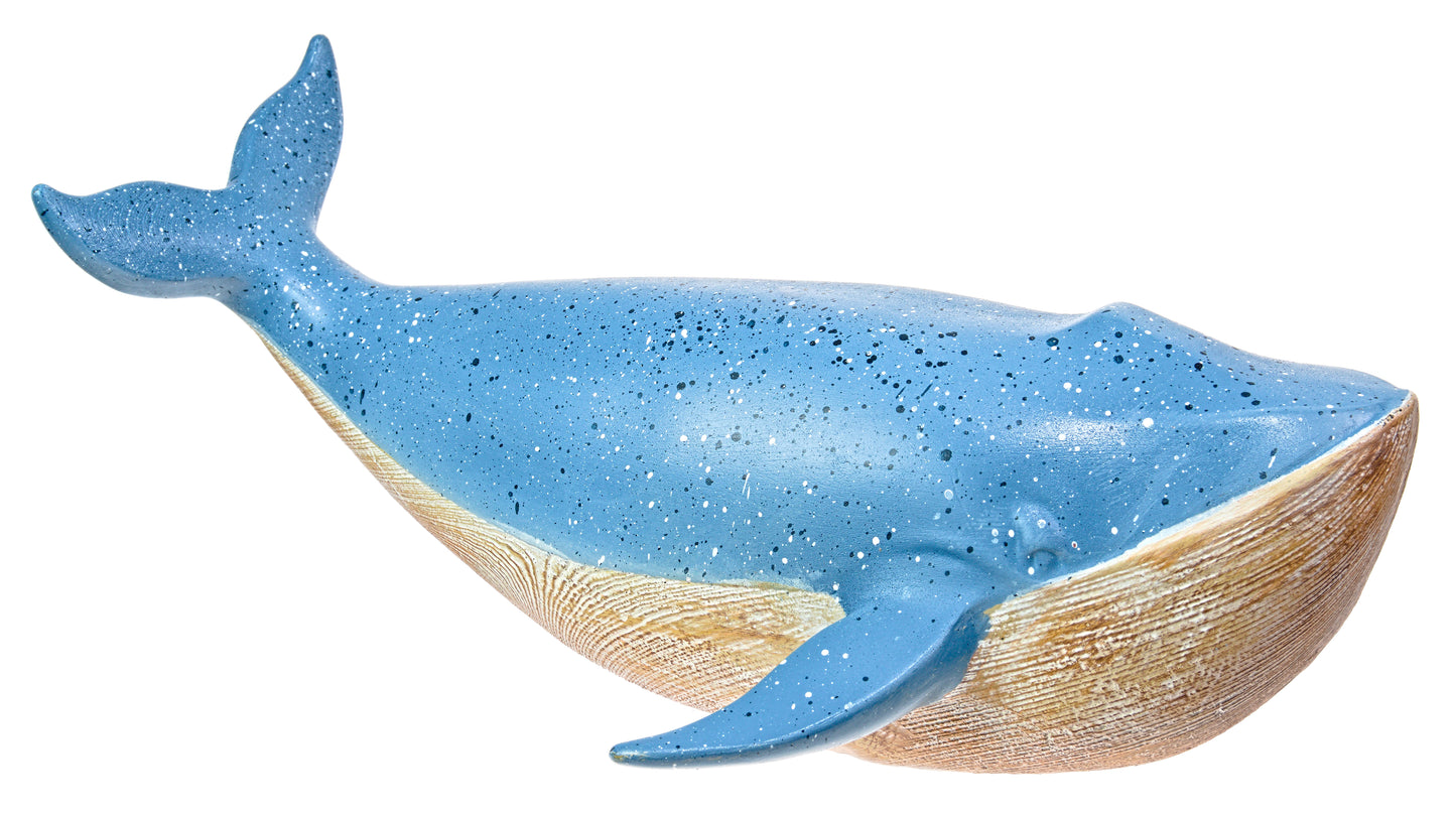 Quay Traders Wood Effect Whale Resin Ornament