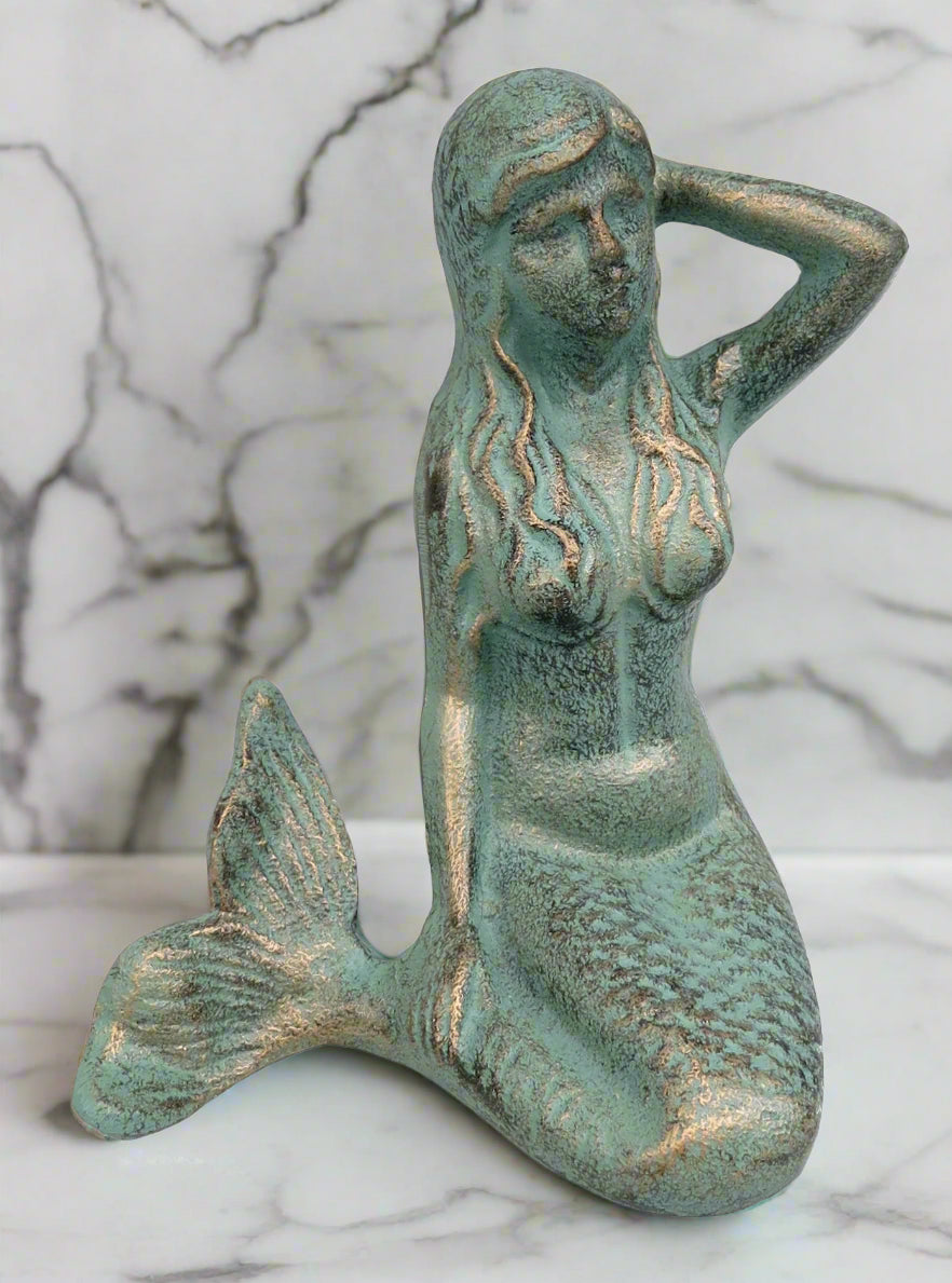 Quay Traders Distressed Look Metal Mermaid Ornament