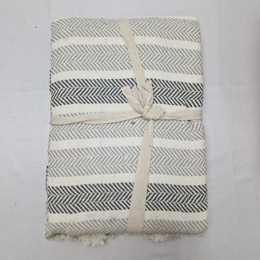 Beamfeature Country Club Milan Throw - Grey Multi Chevron