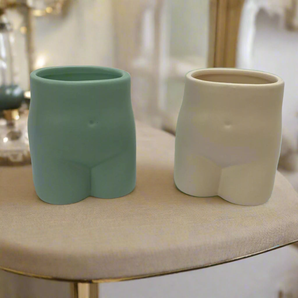 Temerity Jones Ceramic Female Bottom Booty Shaped Scented Candle Pot