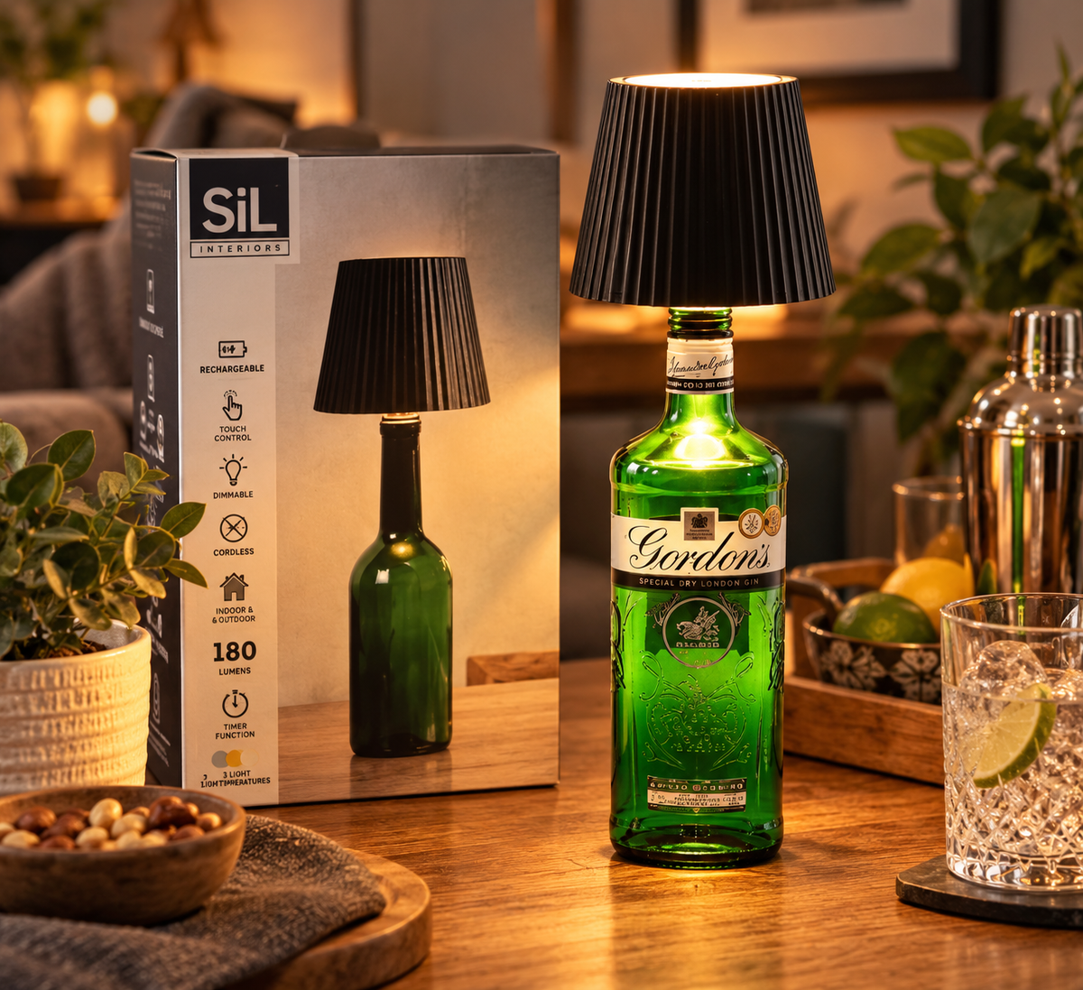 Create Your Own Bottle Lamp Kit Home Interiors LED Light Kit