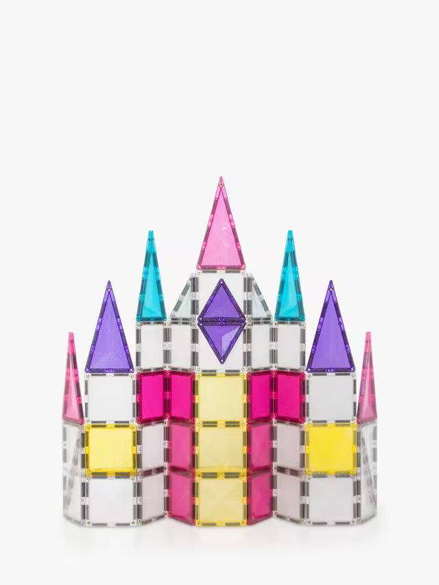 Connetix Pink Glitter Unicorn Pack - 56 Magnetic Tiles