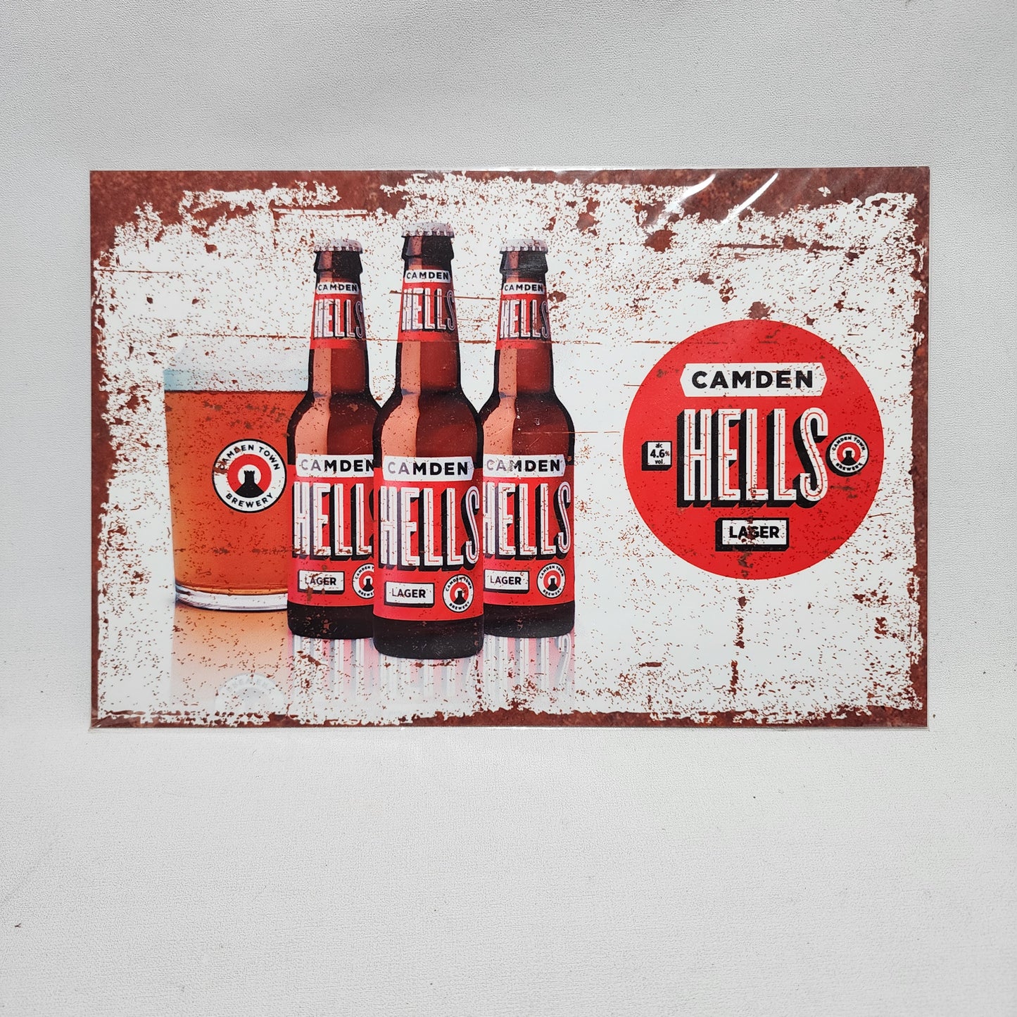 Man Cave Beer Themed Logo Metal Wall Plaque Hanging Sign