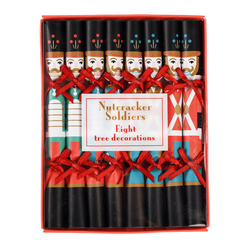 Christmas Nutcracker Soldier Mini Tree Crackers Pack of 8 Rex London