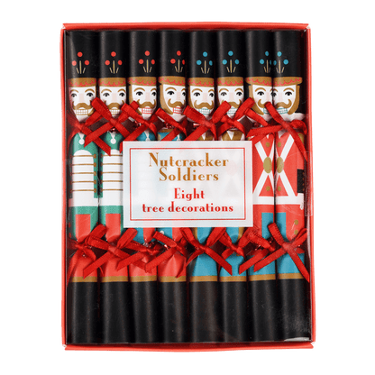 Christmas Nutcracker Soldier Mini Tree Crackers Pack of 8 Rex London