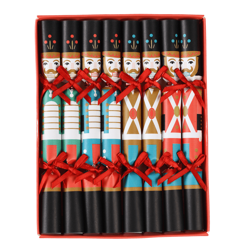 Christmas Nutcracker Soldier Mini Tree Crackers Pack of 8 Rex London