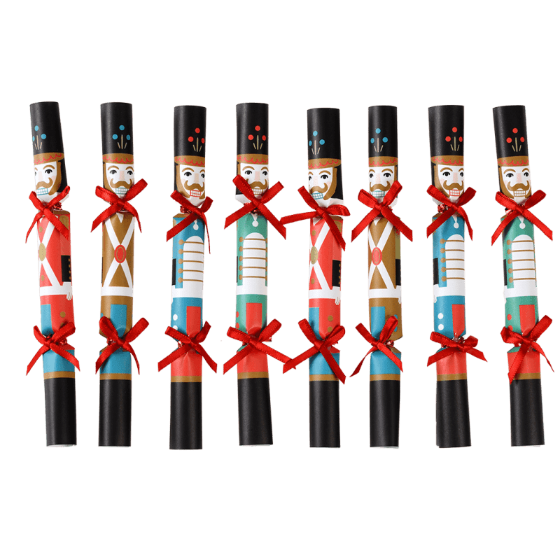 Christmas Nutcracker Soldier Mini Tree Crackers Pack of 8 Rex London