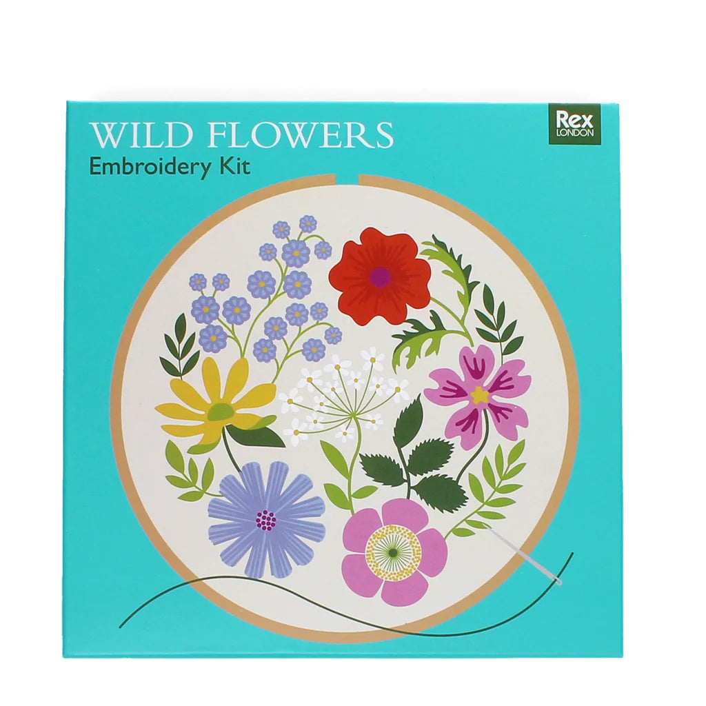 Rex London Wild Flowers Embroidery Kit Gift Set