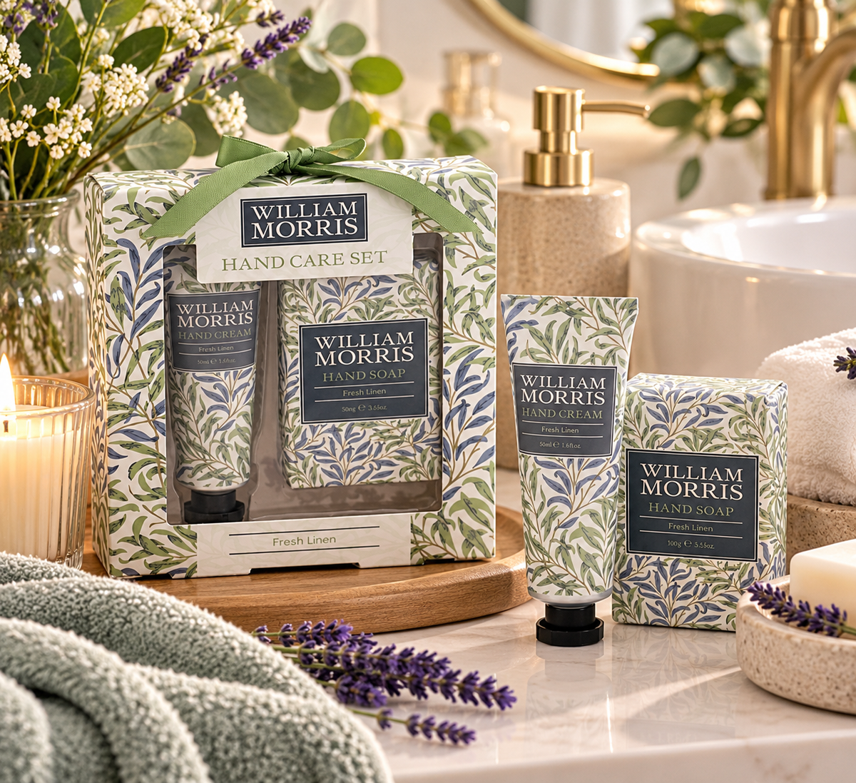 William Morris Hand Care Gift Set Fresh Linen