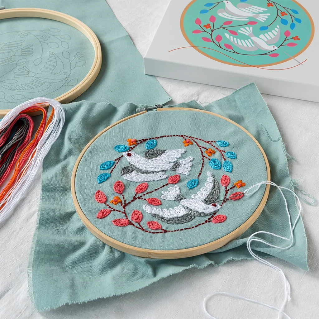 Rex London Peace Doves Embroidery Kit Gift Set