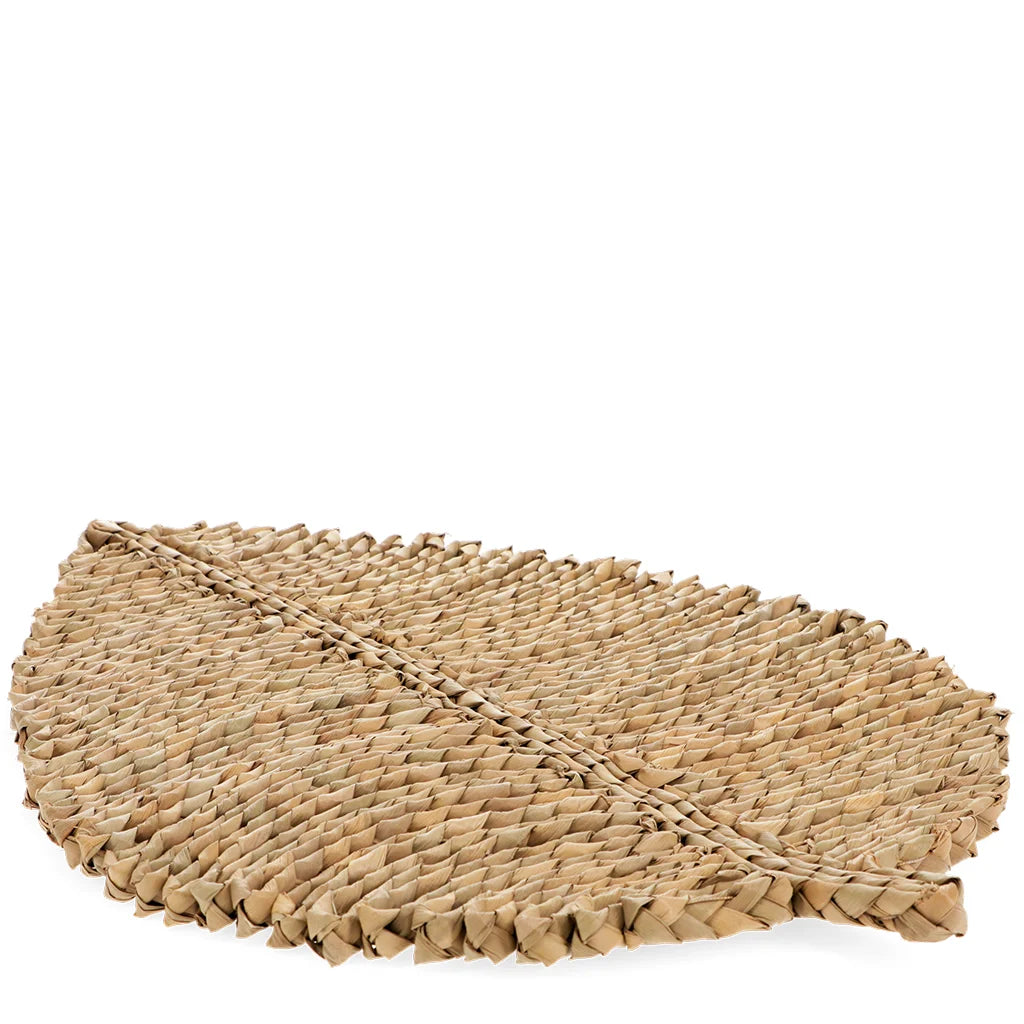Rex London Natural Sea Grass Large Leaf Shaped Placemat