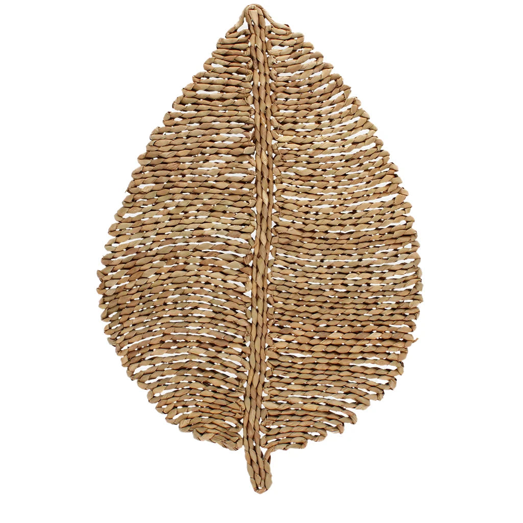 Rex London Natural Sea Grass Large Leaf Shaped Placemat