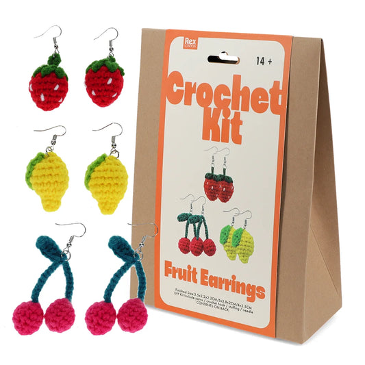 Rex London Novelty Crafts Crochet Your Own Fruits Earrings Gift Set