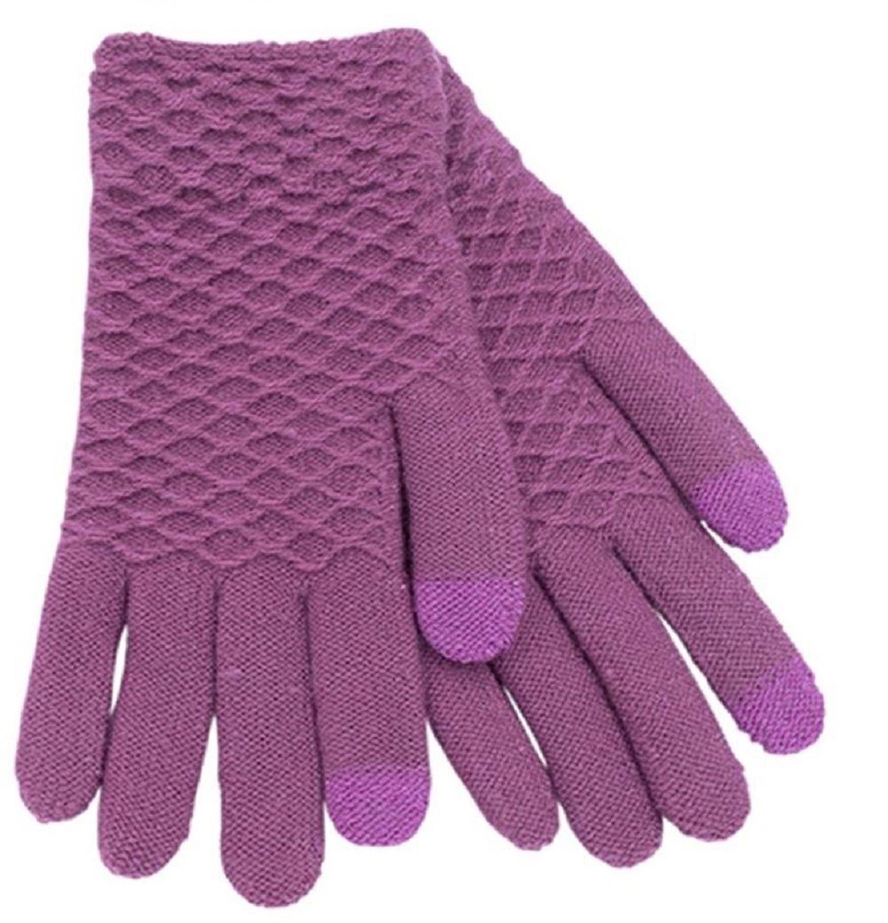 Foxbury Ladies Diamond Textured Touch Screen Gloves