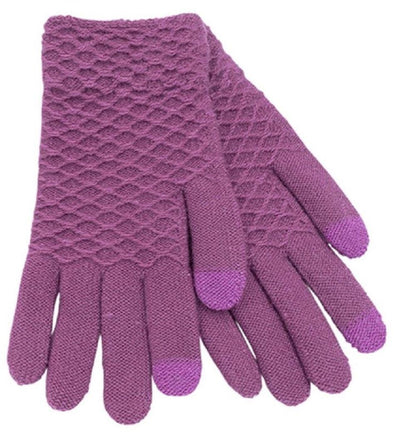 Foxbury Ladies Diamond Textured Touch Screen Gloves