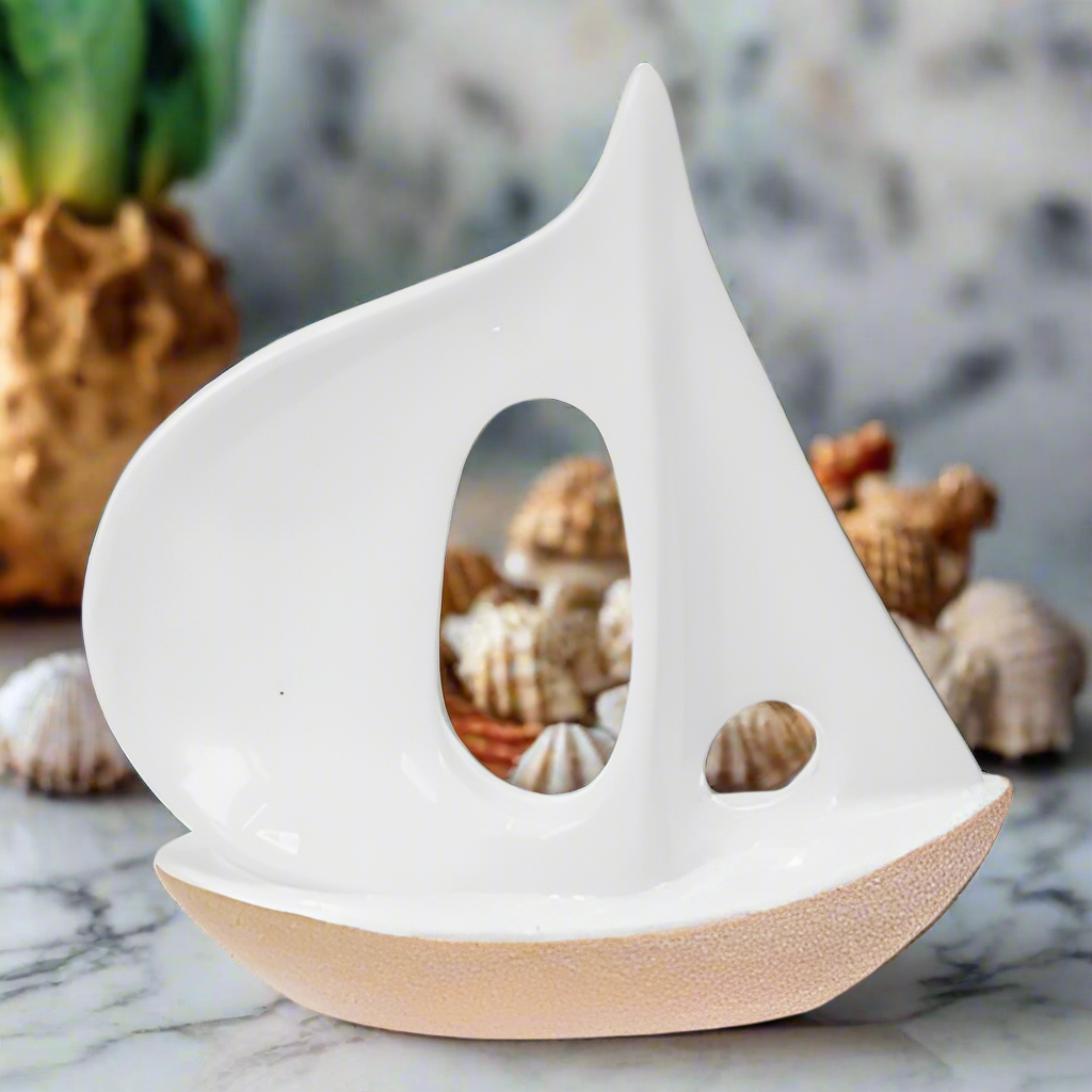 Quay Traders Ceramic Sailboat Ornament