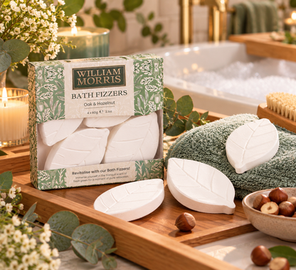 William Morris Bath Fizzers Gift Set Oak & Hazelnut