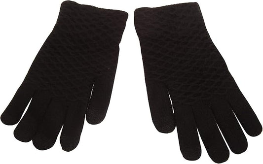 Foxbury Ladies Diamond Textured Touch Screen Gloves