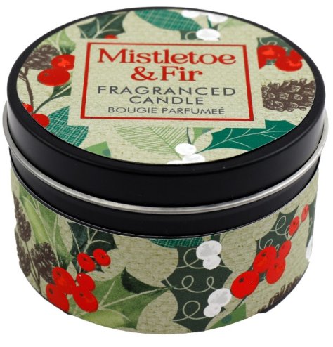 SiL Christmas Misteltoe & Fir Scented Candle in Tin
