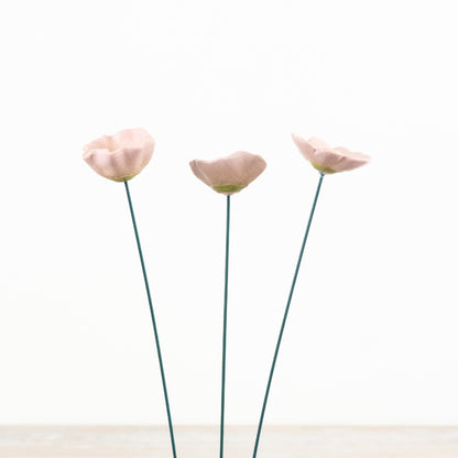 Portland Living Giftware Ceramic Pink Poppy Garden Stake