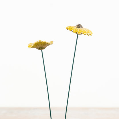 Portland Living Giftware Ceramic Yellow Daisy Garden Stake Decoration