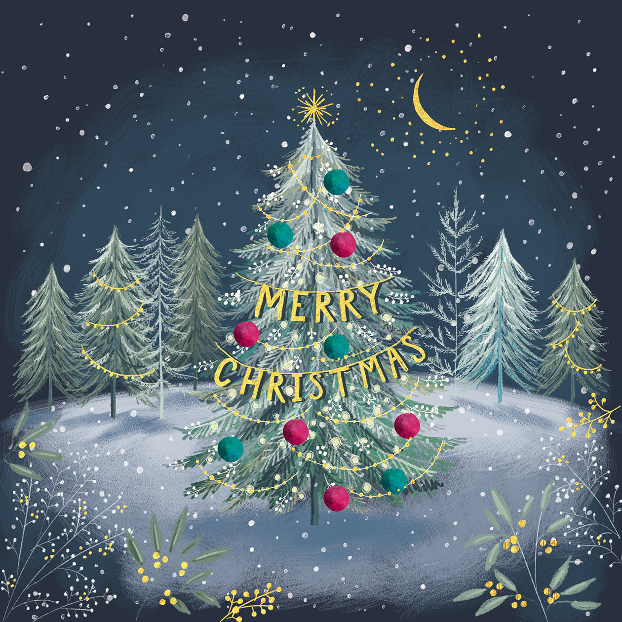 'Christmas Tree' Pack of 10 Charity Christmas Greetings Cards