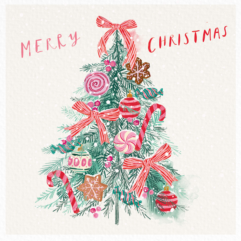 Charity Christmas Cards Pack of 10 Candy Cane Christmas Twin Pack
