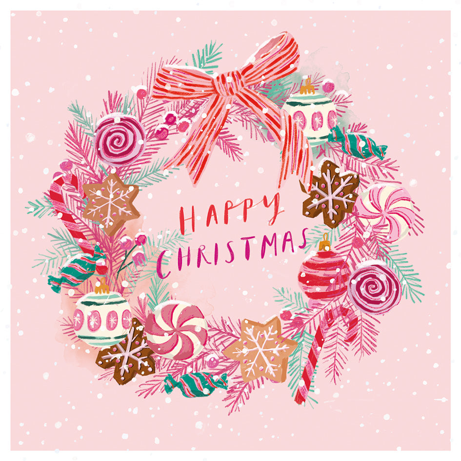 Charity Christmas Cards Pack of 10 Candy Cane Christmas Twin Pack