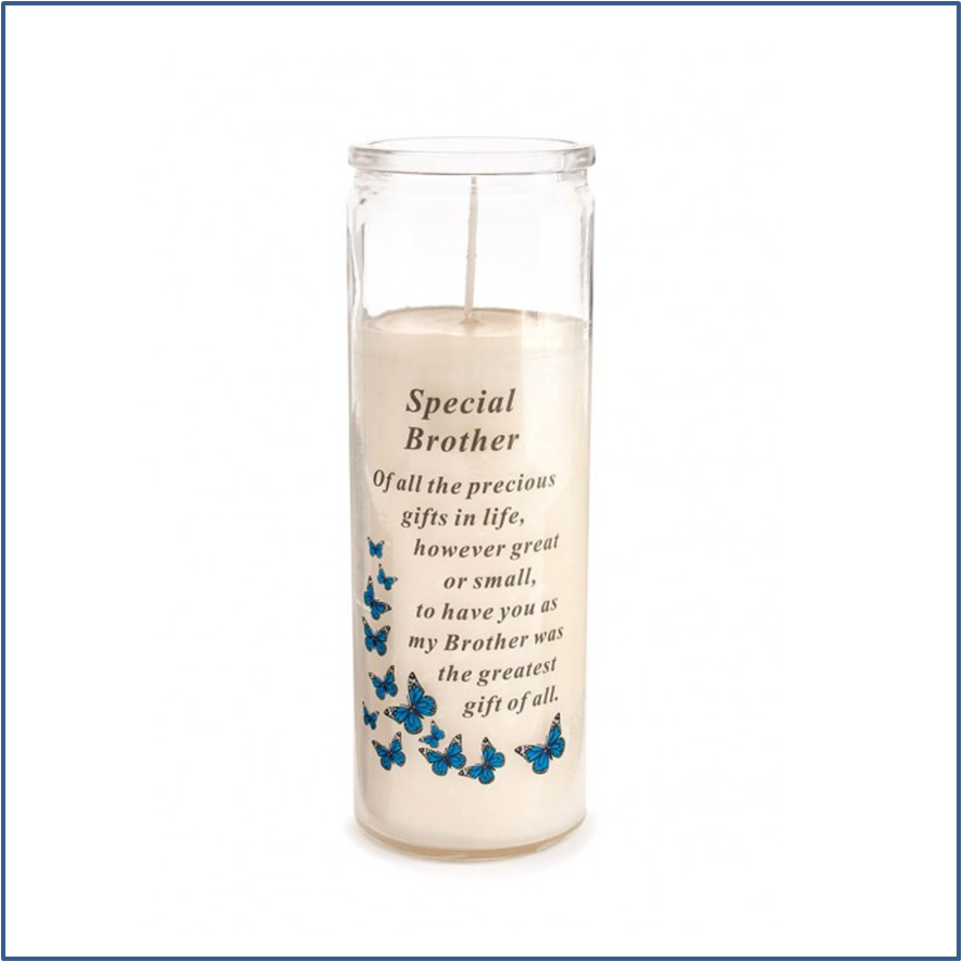 Glass Memorial Tube Candle
