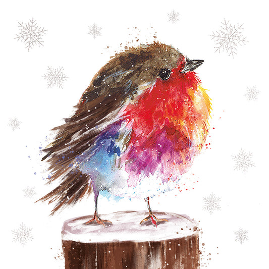 Charity Christmas Cards Pack of 10 Watercolour Robin