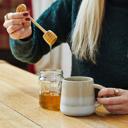Sass & Belle Natural Wooden Etched Bee Honey Drizzle Spoon