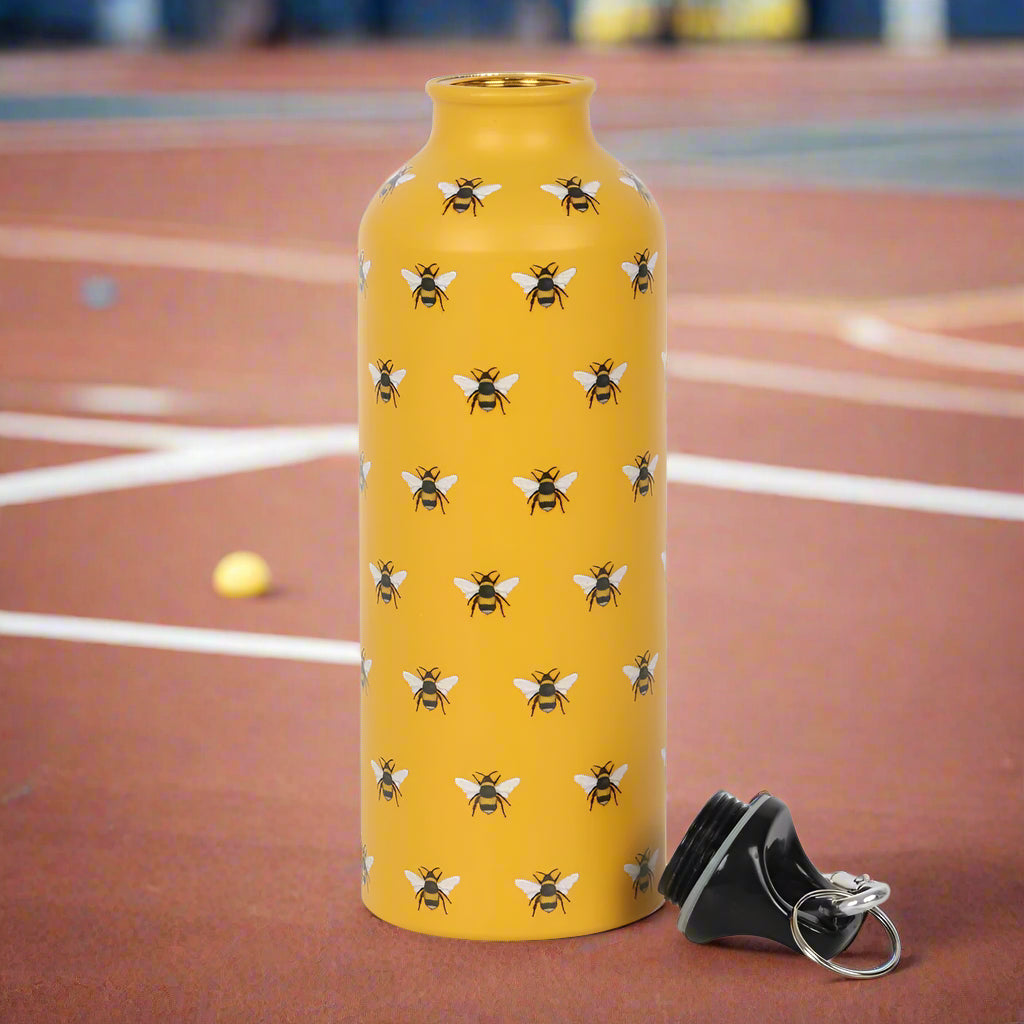 Something Different Yellow Bee Pattern Metal Water Bottle 500ml
