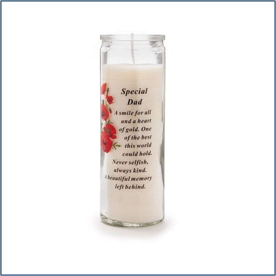Glass Memorial Tube Candle