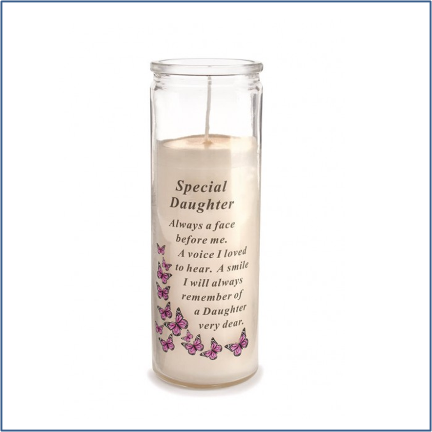 Glass Memorial Tube Candle