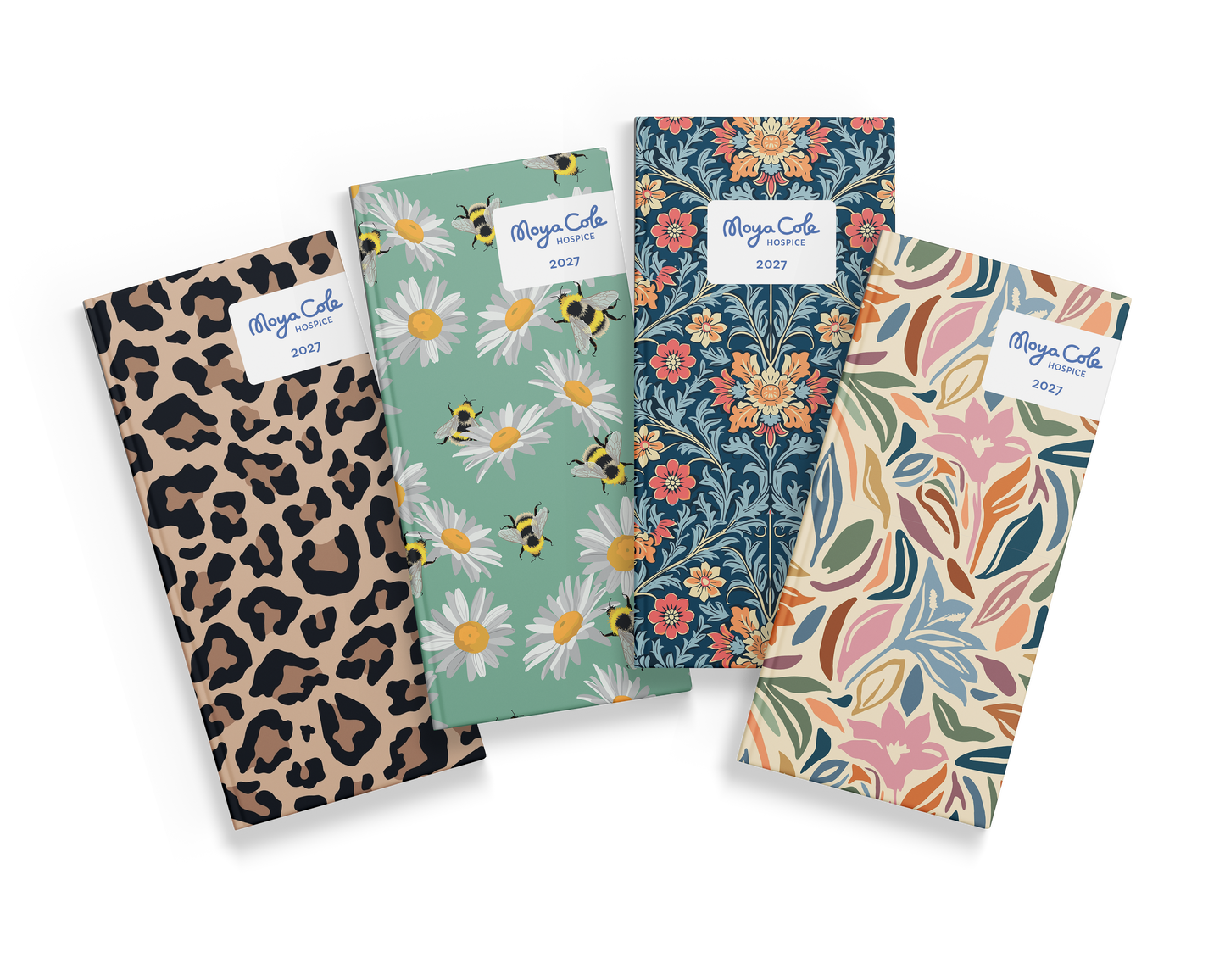Slimline 2027 Diary Moya Cole Hospice Charity Diary Planner - 4 Designs