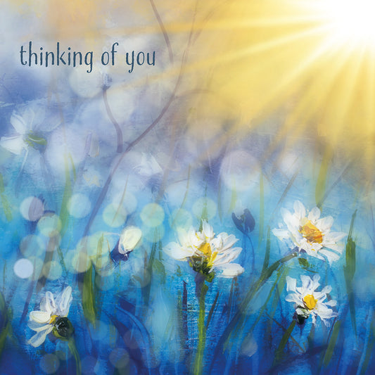 The Heritage Press 'White Daisies' Thinking of You Greetings Card